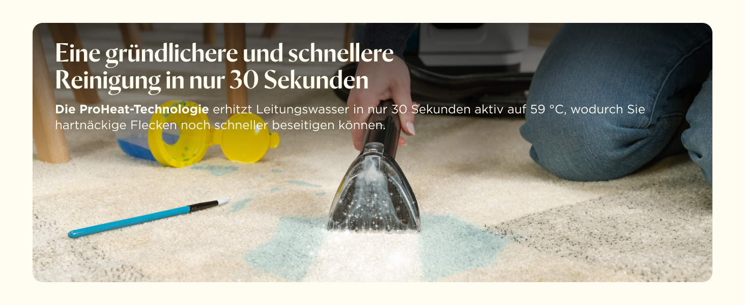 BISSELL SpotClean ProHeat Advanced: Професійний мийник килимів та м'яких меблів, 1125W, з кабелем, 3924N