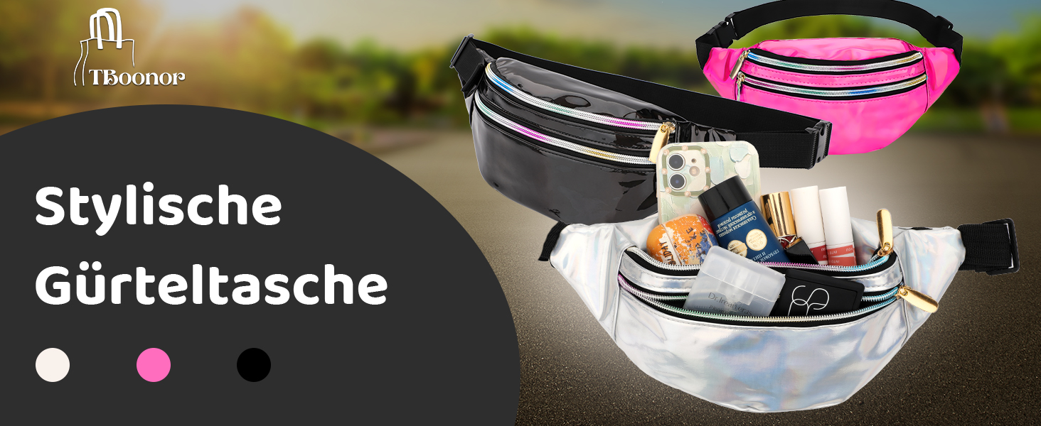 Чоловіча/Жіноча поясна сумка-бананка, водонепроникна, з відділеннями на блискавці, регульований ремінь, срібна