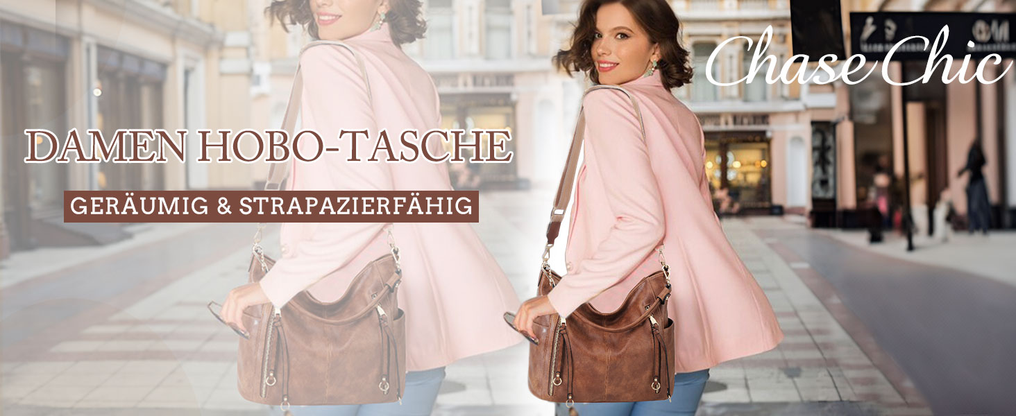 Сумка жіноча шкіряна Chase Chic: шопер, крос-боді, Hobo, комплект з гаманцем, велика, коричнева