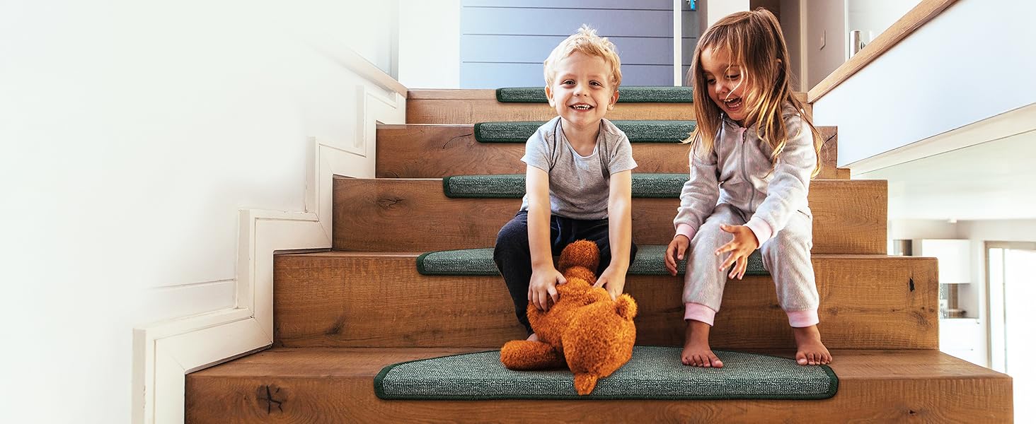 Килимок на сходинки Floordirekt 15 шт., 65x23 см, напівкруглий, темно-коричневий. Самоклеючий, для внутрішніх сходів. Захист сходів, стійкий килим.