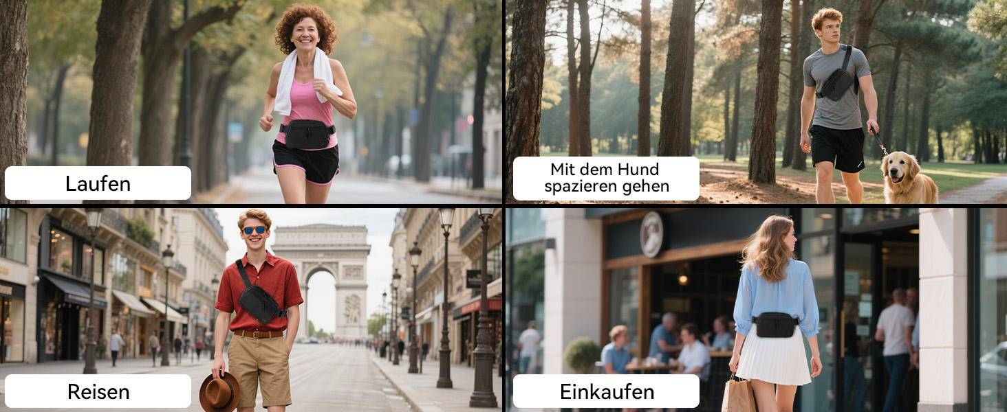 Гірчатка Mokze Bauchtasche 2L - Стильна поясна сумка для чоловіків та жінок, водонепроникна, для бігу, їзди на велосипеді, подорожей, Marineblau (Морський блакитний)