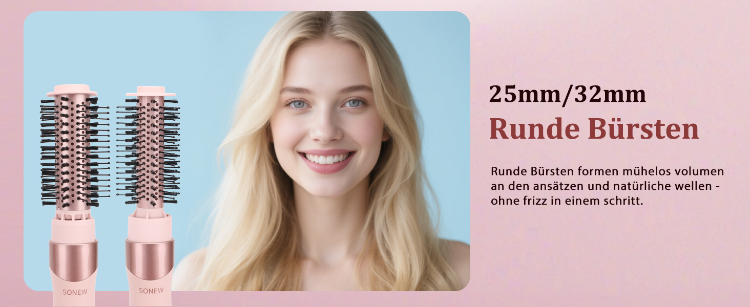 Sonew 9-в-1 Мультистайлер для волосся з іонізацією, 110 000 об/хв, включає фен, локони, плойку та щітки для волосся