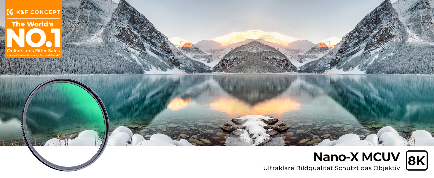 Фільтр UV K&F Concept Nano X-Serie 58mm Schott-Glas, 28 шарів MC, Super Slim, захист від ультрафіолету