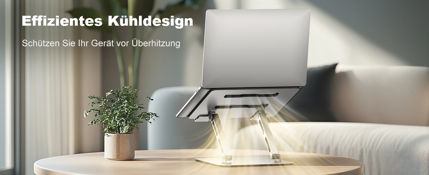 Підставка для ноутбука Babacom з охолодженням, регульована по висоті, ергономічна, складна, для MacBook Air/Pro (10-16 дюймів)