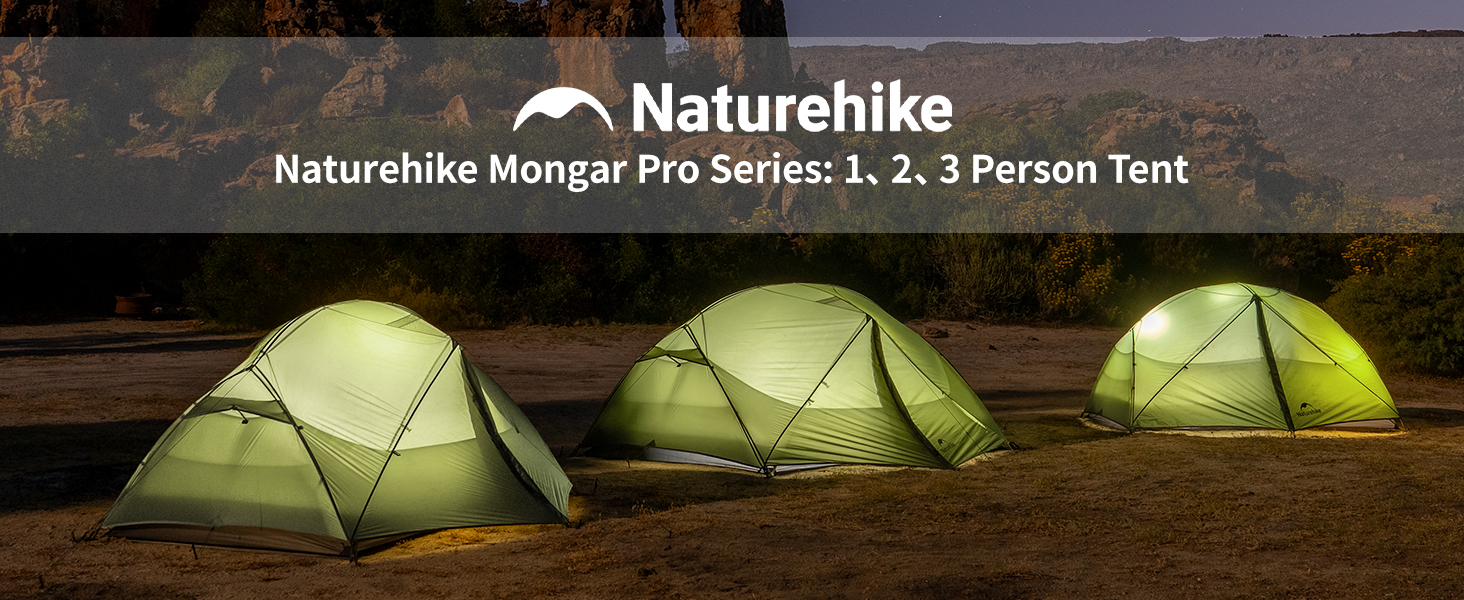 Намет Naturehike Mongar Pro 1-2-3 місця, вітро- та водонепроникний, для кемпінгу, трекінгу (оливковий)