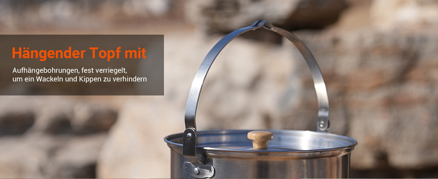 Набір кухонного посуду для кемпінгу KingCamp з антипригарним покриттям (4 шт.)