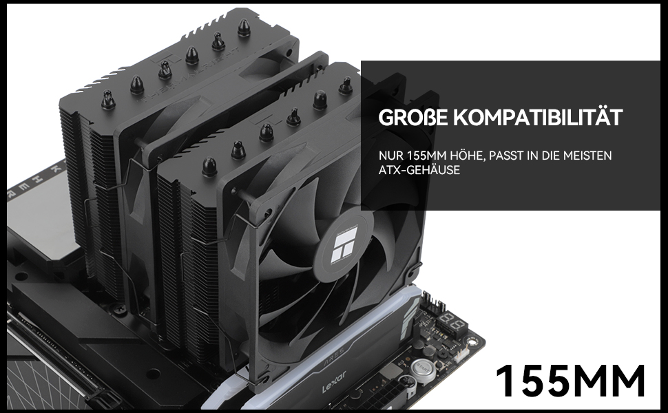 Кулер для процесора Thermalright Peerless Assassin 120 SE White ARGB, двовежевий повітряний охолоджувач для AMD AM5 та Intel LGA1700/1851, 6 теплових трубок, білий