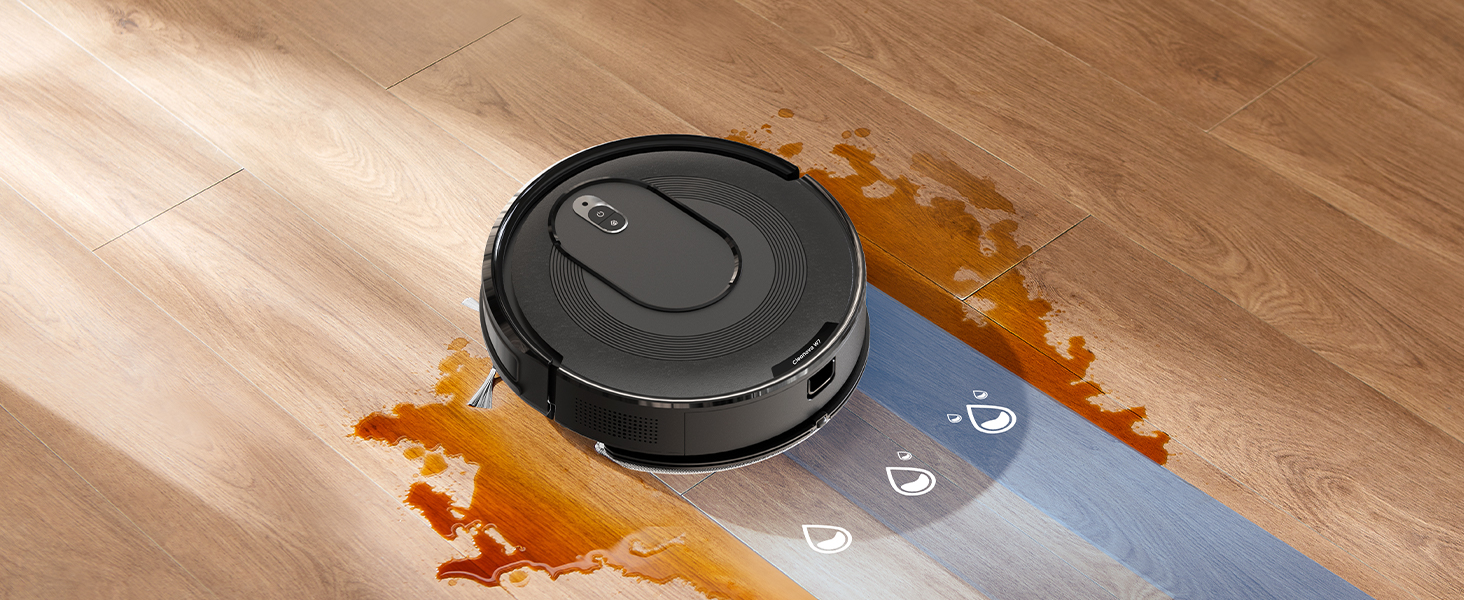 Робот-пилосос Vexilar W7 3-в-1 з функцією миття підлоги, потужність 4000Pa, сумісний з Alexa/App, для шерсті тварин, твердих підлог та килимів