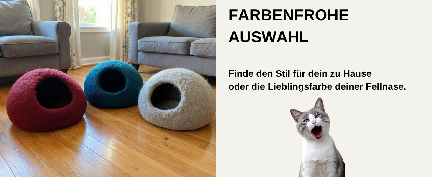 Кігтечка-будиночок для котів XL з ромні вовни - м'яке та комфортне ліжко для котів, 3 кольори, сірий