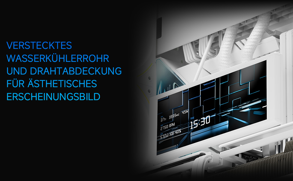 Ігровий корпус Thermalright TR A70 WHITE ATX з LCD-дисплеєм 9.16'', панорамною підсвіткою та підтримкою 8 вентиляторів