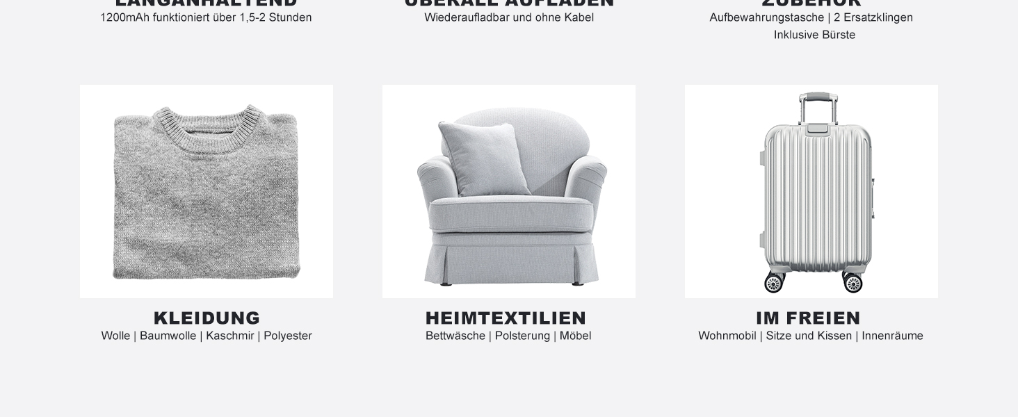 Електричний видалення ворсу POPCHOSE: для одягу, меблів, диванів. 6-лезовий триммер для видалення котушок та ворсу