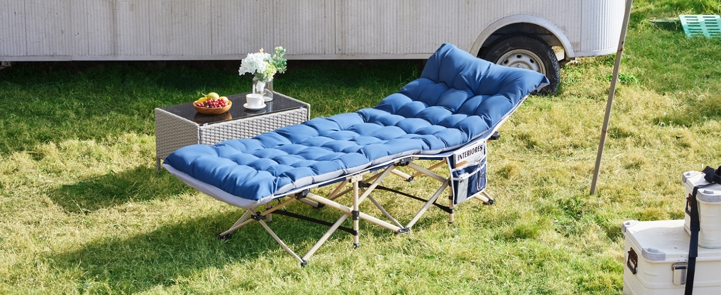 Ліжко складане Yaheetech з матрацом для кемпінгу, сіре, 191x67 см, до 150 кг - гостьове ліжко з сумкою та кишенями