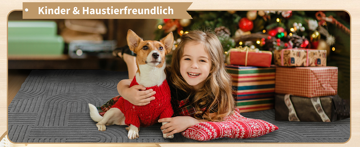 Килим для вітальні 160x230 см, великий пухнастий з коротким ворсом, миючий, сучасний, 3D ефект, антиковзаючий, для їдальні, кухні, спальні (140 x 200 см, сірий)