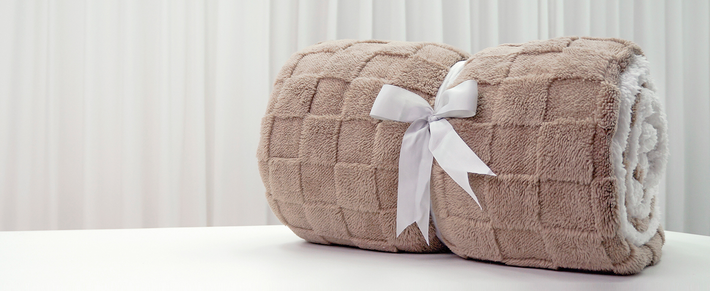 Плед Gracelife Sherpa з м'якого флісу, великий, теплий, 150 x 200 см, сірий