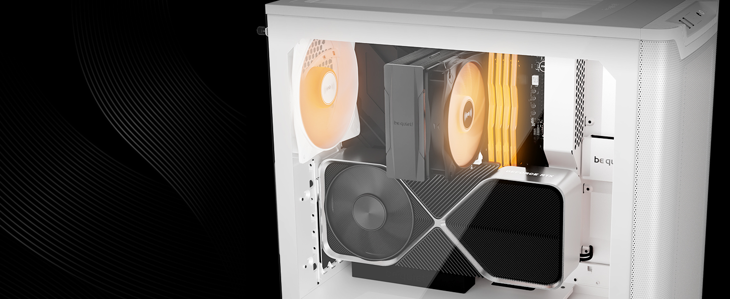 Корпус для ПК be quiet! Pure Base 501 LX (Білий) з 2 вентиляторами Pure Wings 3 140mm PWM, USB 3.2 Gen. 2 Type-C, підтримка вертикальної установки GPU