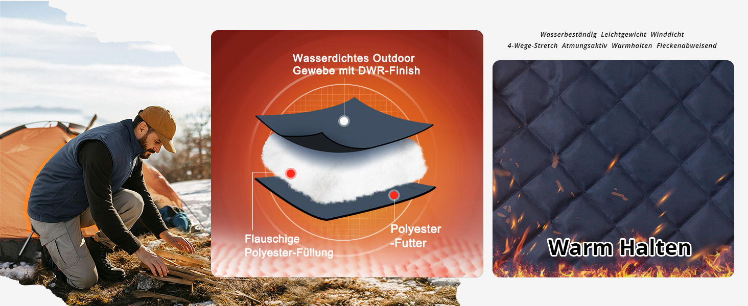 Чоловічий жилет Outdoor Venture з підкладкою, водовідштовхуючий, вітрозахисний, дихаючий. Ідеально для велоспорту, бігу та піших прогулянок (Чорний, M)