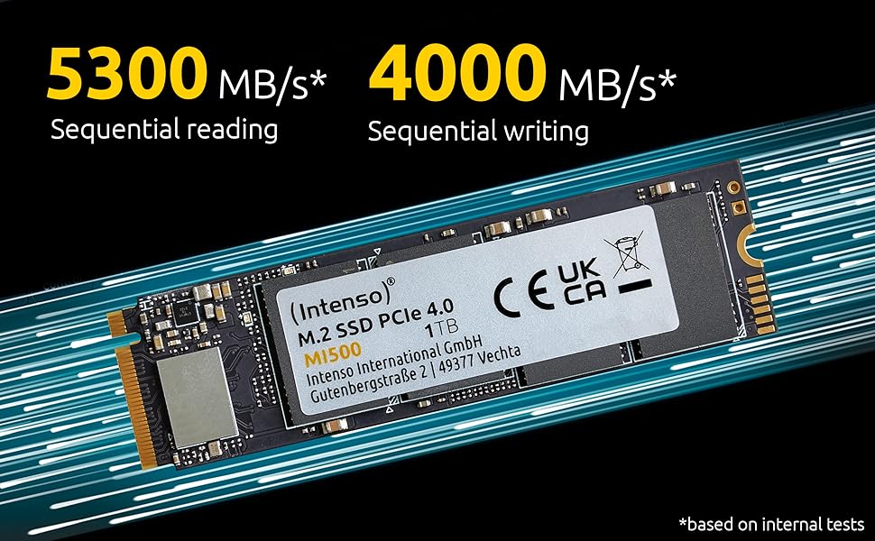 SSD Intenso MI500 1TB M.2 PCIe Premium – до 2100 МБ/с