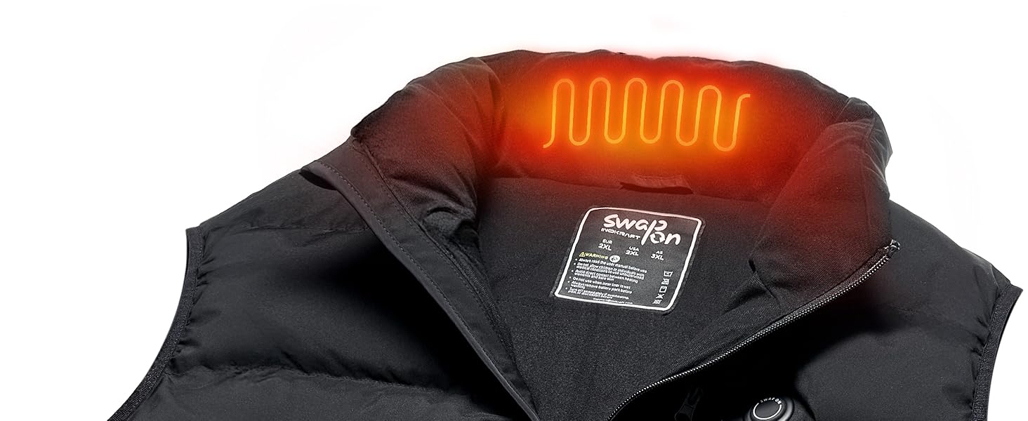 Тепла електрична жилетка InoKraft для чоловіків з підігрівом, акумулятор 8000mAh, USB-C, для зими, велоспорт, біг, хайкінг, XXL