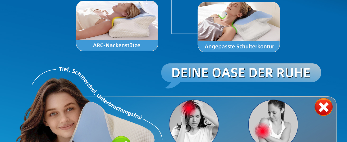 Ортопедична подушка для шиї з Memory Foam