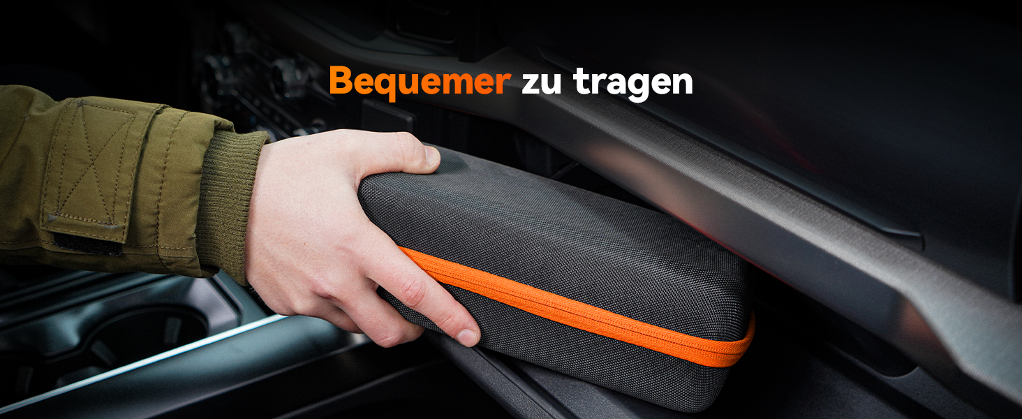 WOLFBOX Powerbank для запуску авто 4000A, 12V, з LED-ліхтарем та великим екраном, для легкових автомобілів, SUV, вантажівок та мотоциклів