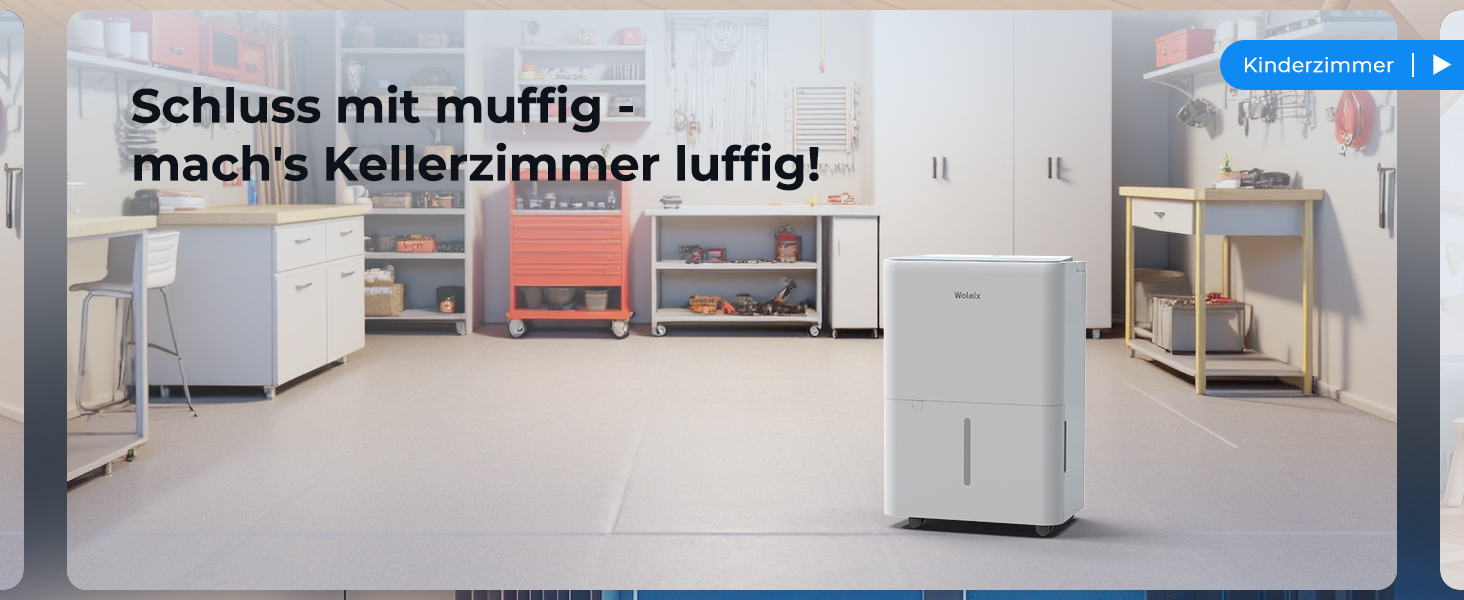 Електричний осушувач повітря 12L з фільтром та шлангом для дому, 4 режими, 35dB, гарантія 10 років