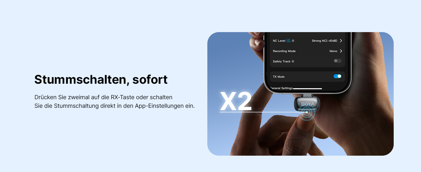 BOYA MINI 2: Бездротовий мікрофон-лавал'єр для iPhone, Android, Vlogging, YouTube, інтерв'ю (Space Silver)