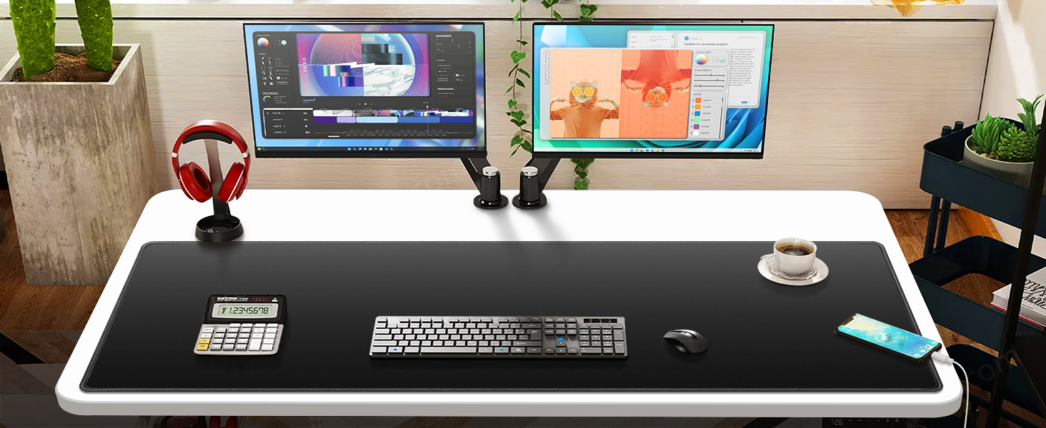 Ігровий килимок для миші Abetcabe Gaming Mousepad XXL, підкладка на стіл 900 x 400 мм, світло-зелений
