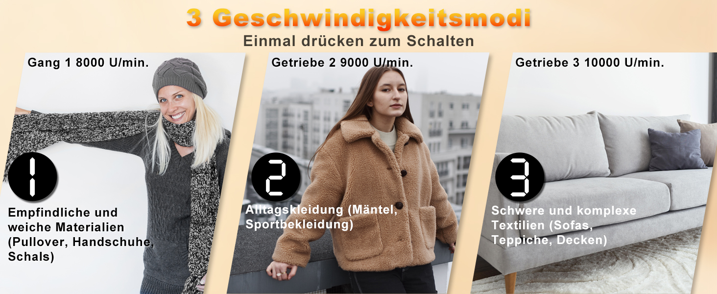 Електричний видалення ворсу для одягу, меблів та текстилю - портативний бездротовий прилад з LED-дисплеєм та 3 рівнями налаштування, чорний