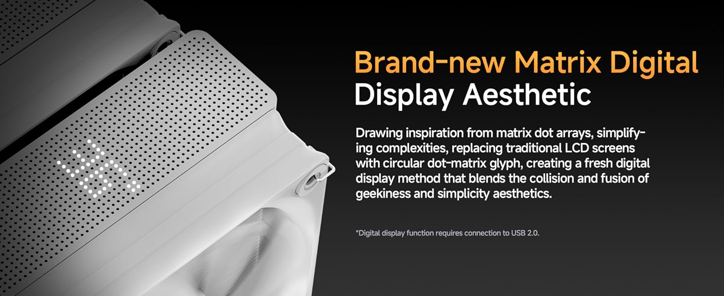 Ocypus Iota A62 BK: Кулер для CPU з цифровим дисплеєм, 6 теплових трубок, 2 вентилятори 120 мм, підтримка AMD AM4/AM5, Intel LGA 115X/1200/1700/1851