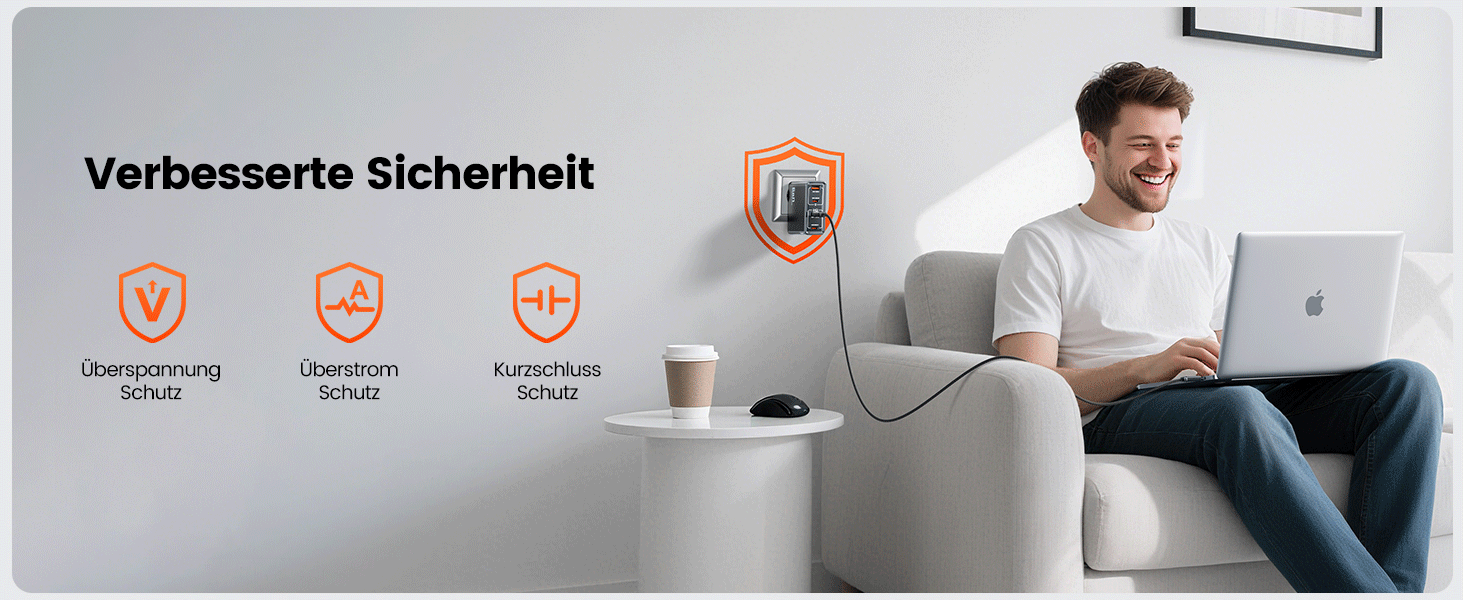 Зарядний пристрій USB-C toocki 140W GaN з 4 портами (USB-C + USB-A) PD3.1 для iPhone, MacBook, Samsung та інших пристроїв