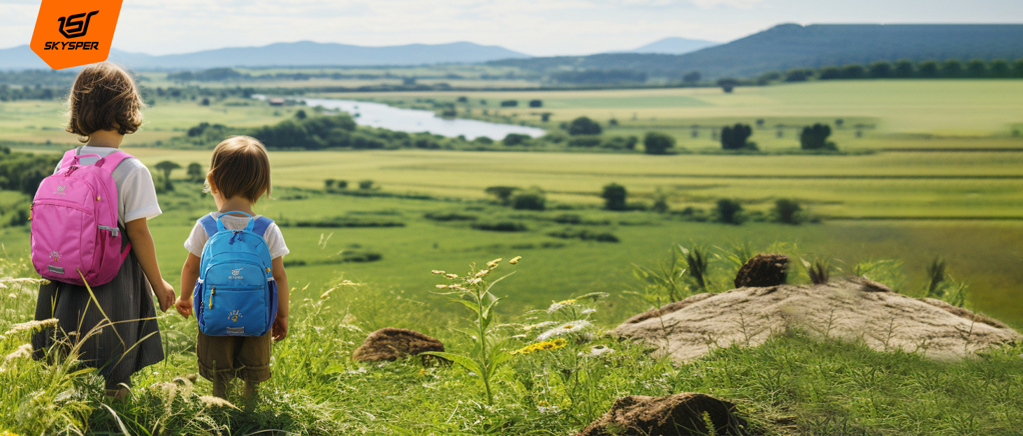 Дитячий рюкзак SKYSPER 8L для хлопчиків та дівчаток, рюкзак для прогулянок, повсякденного використання, з нагрудним ременем, подарунок, блакитний