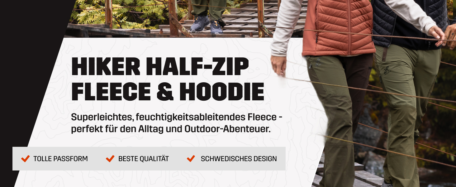 Флісова худі RevolutionRace Hiker для чоловіків, чорний, легка та еластична