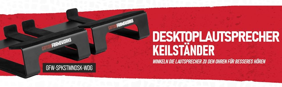 Кріплення для моніторів та динаміків Gator Frameworks - настільний тримач з регулюванням кута (2 шт.)