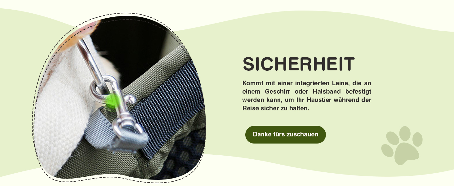 Рюкзак для собак Allsopets - легкий, дихаючий, зручний, з безпечною лінійкою, для подорожей, прогулянок на природі (оливковий, M)