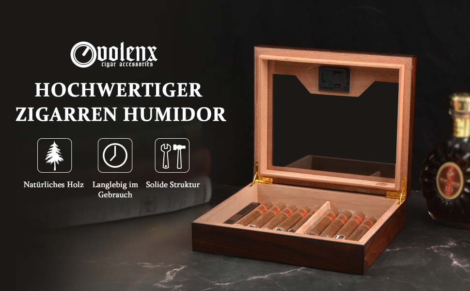 Вологозберігаючий вологомір для сигар ручної роботи на 25-35 сигар - ідеальний подарунок для чоловіків
