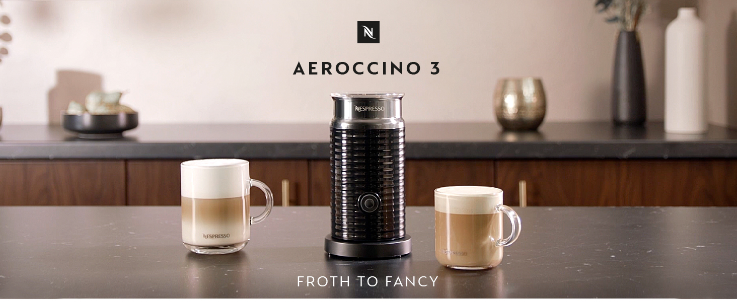 Nespresso Aeroccino 3 - електричний спінювач молока, чорний (120 мл піни, 240 мл гарячого молока)