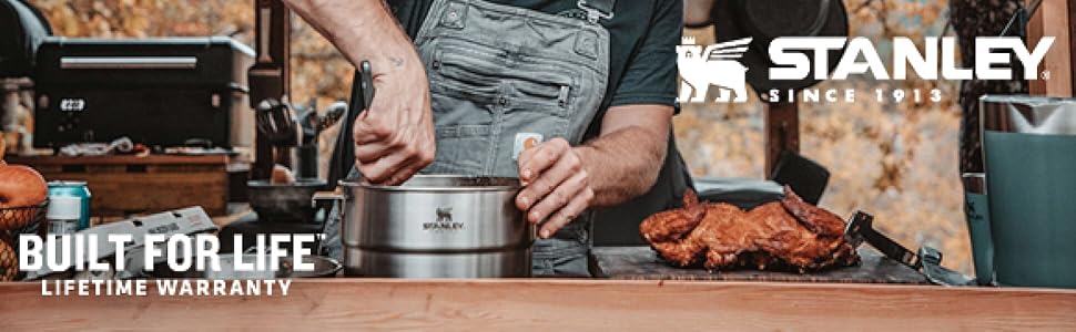 Набір кухонного посуду Stanley Adventure Full Kitchen Basecamp Kampingkochset 3,5L, 21 предметів, нержавіюча сталь, для кемпінгу та подорожей