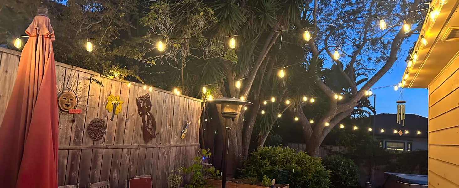 Світлодіодна гірлянда AzureStar для вулиці, 15 метрів, 2700K, ST38, IP44, для декору саду, балкону, вечірки, фестивалю