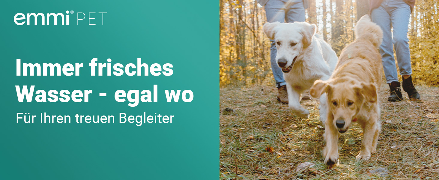 Турбунок для собак Emmi-pet 600 мл з контейнером для корму 150 мл – портативна пляшка для пиття в дорогу для маленьких та великих собак – ідеально підходить для подорожей, походів та активного відпочинку – гігієнічний та легко миється – аксесуари для собак, зелений 600 мл