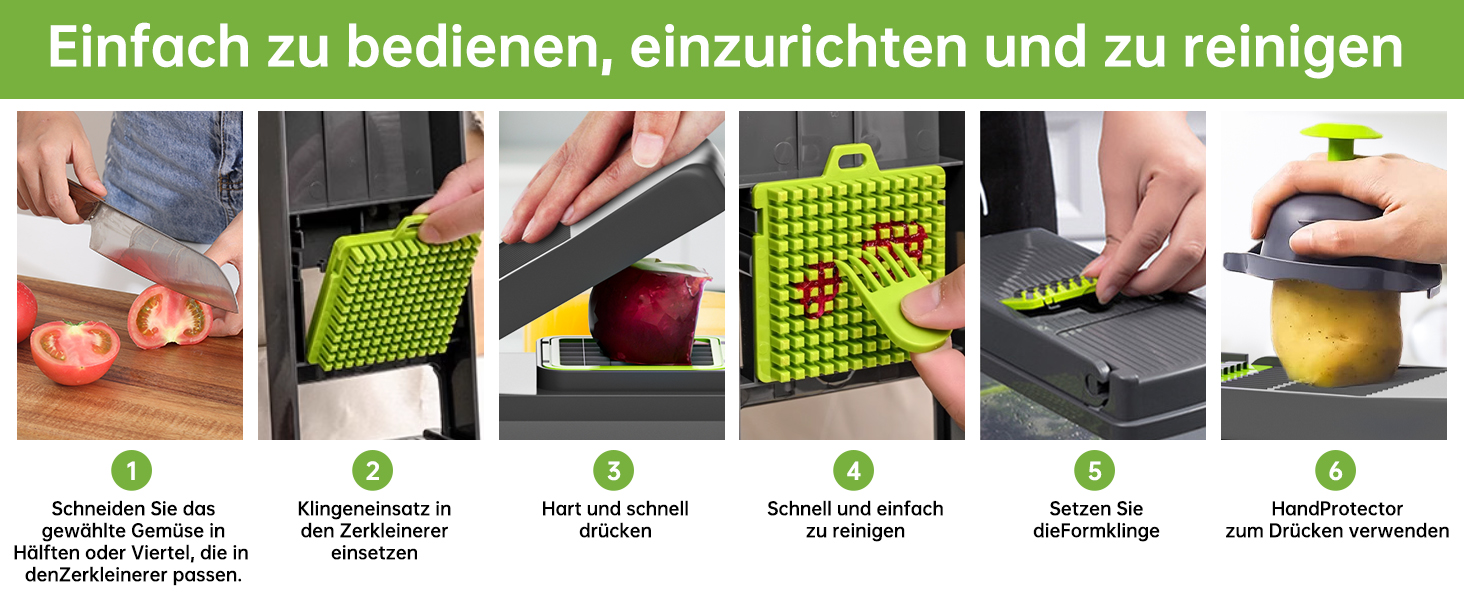 Набір для нарізки овочів Aliansheng 14 в 1: нарізник, кубик-нарізник, тертак для овочів та фруктів