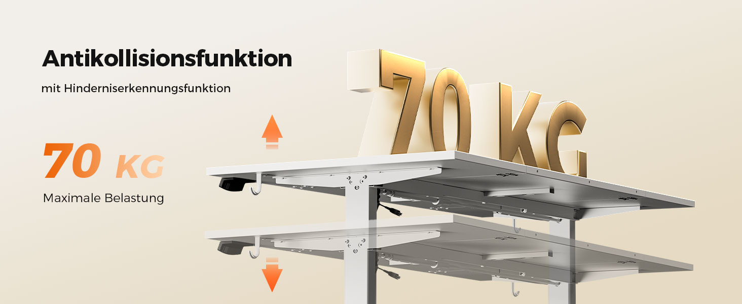 Електричний стіл Agilestic з регулюванням висоти 180x80 см, білий. Зручний комп'ютерний стіл з пам'яттю, ергономічний, стабільний