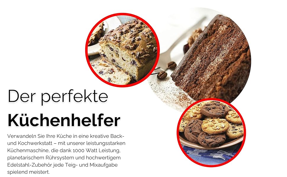 Електрична кухонна машина: міксер, тістоміс, планетарний міксер 4.5 л з пульсатором