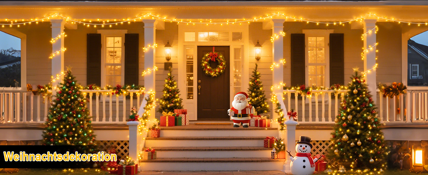 Льо́хка гірлянда JXLEDAYY 1200 LED, 36 м, для вулиці, 8 режимів, таймер, пульт, тепле світло, водонепроникна, для балкона, двору, саду, вечірки, весілля