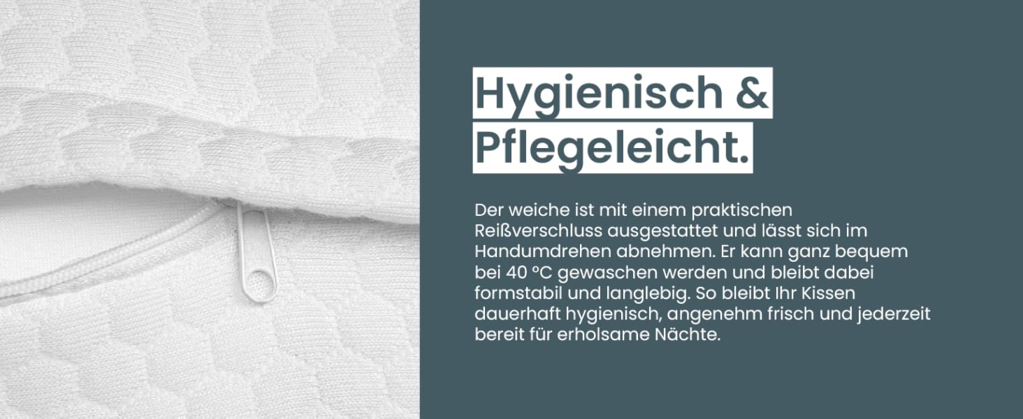 Ортопедична подушка для шиї при болях у шиї з високоякісної піни з пам'яті - Ергономічна подушка для шиї - Подушка для тих, хто спить на боці, на спині та на животі - пральний чохол при 40°C 61 x 40 x12 Світло-сірий