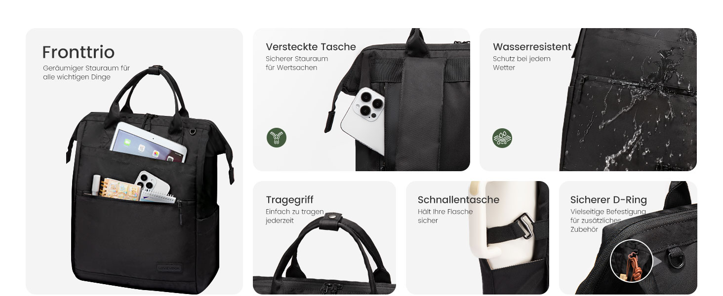 Рюкзак LOVEVOOK для жінок, 15.6