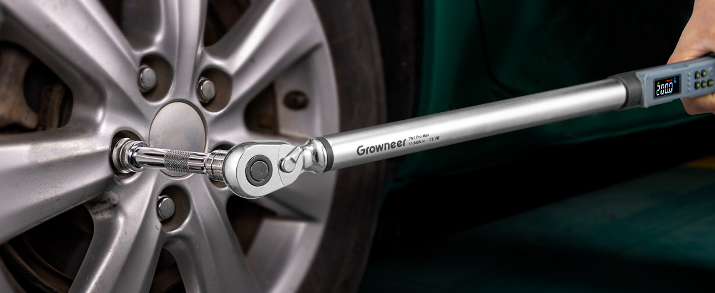 Цифровий шуруповерт з моментом, 2.66-53.1 In-lbs/ 1/4'' Drive, 17-340Nm, з індикатором крутного моменту, звуковим сигналом та LED-дисплеєм, 27 в 1