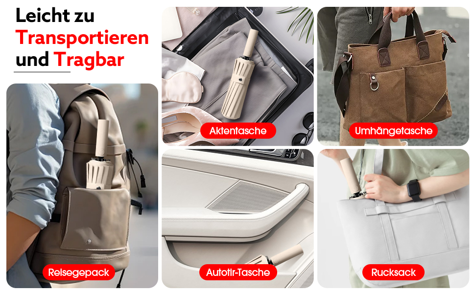 Стійкий до вітру парасолька-тростина, автоматичний, великий, 16 ребер, тефлонове покриття, захист від УФ, бежевий