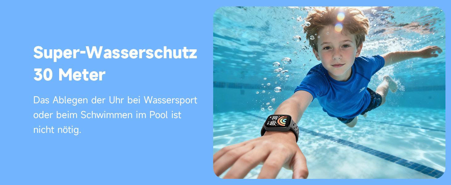 Смарт-годинник BIGGERFIVE для дітей з/без додатку, 1.8' фітнес-годинник, крокомір, пульсометр 24/7, будильник, водонепроникність 30м, монітор сну, пазли-ігри, 100+ циферблати для дівчаток, хлопчиків, підлітків 5–16, чорний