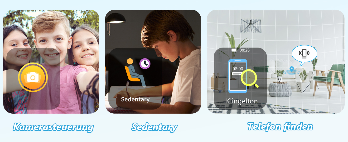 Смарт-годинник KALINCO для дітей та чоловіків, 1.69” з моніторингом серцевого ритму, сну, крокоміра та сповіщеннями про дзвінки/повідомлення. Чорний