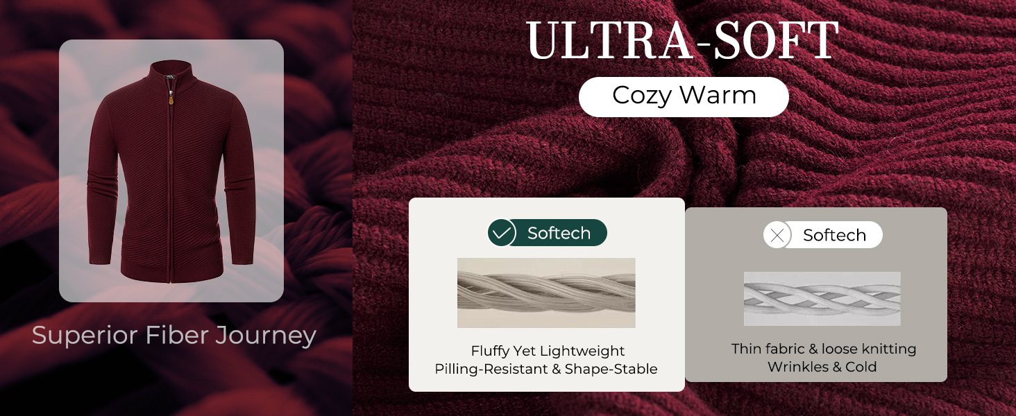 Кардиган чоловічий PJ PAUL JONES з блискавкою та стійким коміром, великий в'язання (M, антрацитний сірий)